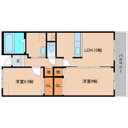 大和高田駅 徒歩14分 1階の物件間取画像